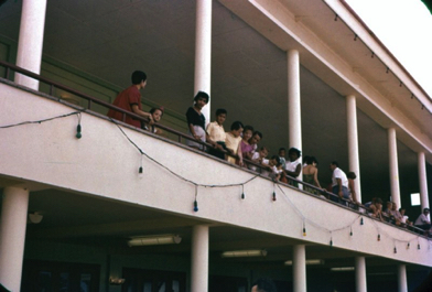 Elsbeth, Tante Celita, Dorothy, Lucy, Jacques, Gerardus, Rouel - Club Miramar, circa 1956